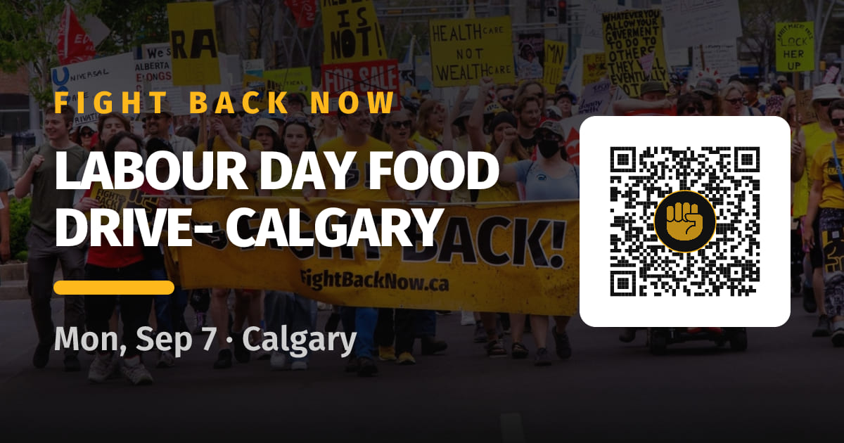 Share card for Labour Day Food Drive- Calgary