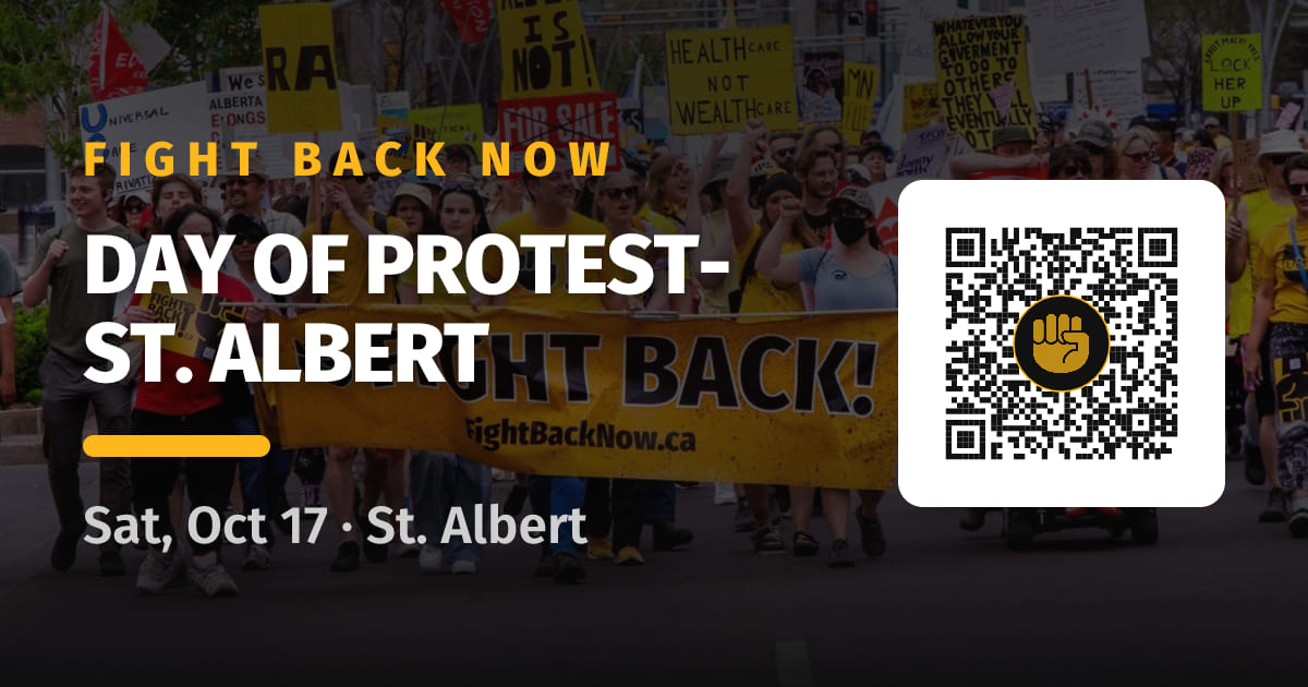 Share card for Day of Protest- St. Albert