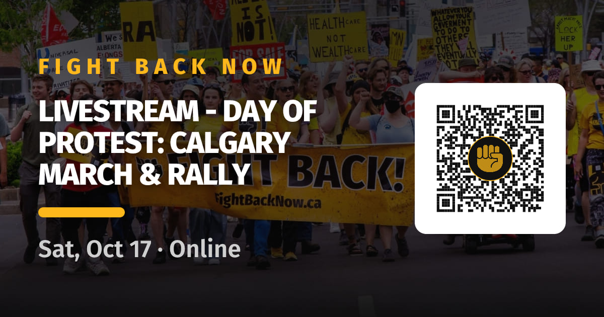 Share card for Livestream - Day of Protest: Calgary March & Rally